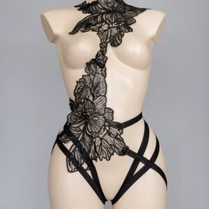 Black Sequin Mesh Bodycage